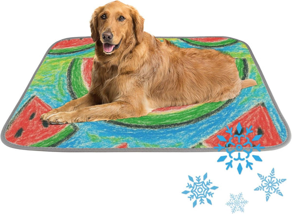 imiBBWQu Cooling Dog Bed Watermelon Pet Cooling Mat Replacement Cover Washable Pads Dog
