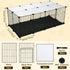 21 PETKNOWS Panels Small Animal Playpen, Guinea Pig Cages with Doors and Waterproof Mat Pet Playpen for Rabbits Guinea