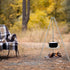 YBTMG Camp Fire Tripod for Cooking, Stainless Steel Camping Fire Grill with Adjustable Chain for BBQ