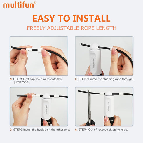 Jump Rope, multifun Speed Skipping Rope with Calorie Counter, Adjustable Digital Counting Jump Rope for Fitness, Workout