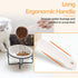 Melamine Pet Food Scoop, Comfortable Long Handle Measuring Cups for Dog, Cat, and Rabbit Food (White)