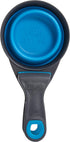 Dexas Pets Collapsible KlipScoop, 1 Cup Capacity Dry Dog Food Scoop and Bag Clip, Pro Blue