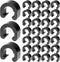 HESTYA 100 Pieces Bicycle C-Clips Clamps for Brake Derailleur Shift Cables with Plastic Box