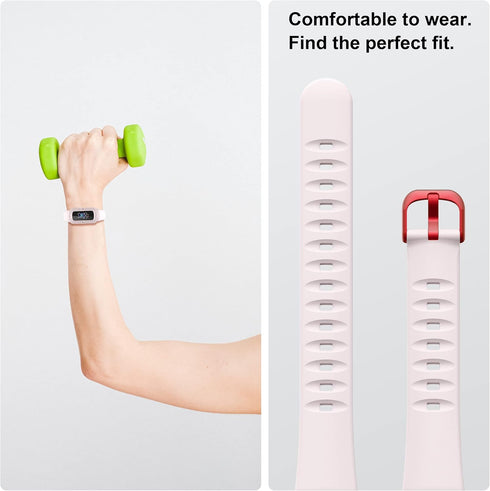 GELISHI Band for Fitbit Luxe, Waterproof Sports Band with Rugged Bumper Case for Women Men (TPU Wristband)
