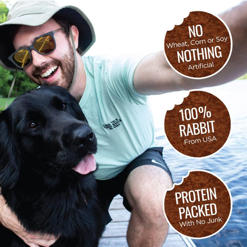 Smart Cookie Single Ingredient Rabbit Jerky Dog Treats, 100% Meat, Grain Free, 3 oz, Pack of 3