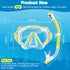 ZipAura 2 Sets 3-14, 180 Set, Swimming Kids Snorkeling Gear for Ages Anti-Fog Clear View Dry Top Snorkel Mask with Nose