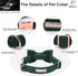 Green Corduroy Dog Collar with Bow Tie, Adjustable Safety Metal Buckle for Large Dogs, XL-Neck 16"-26"
