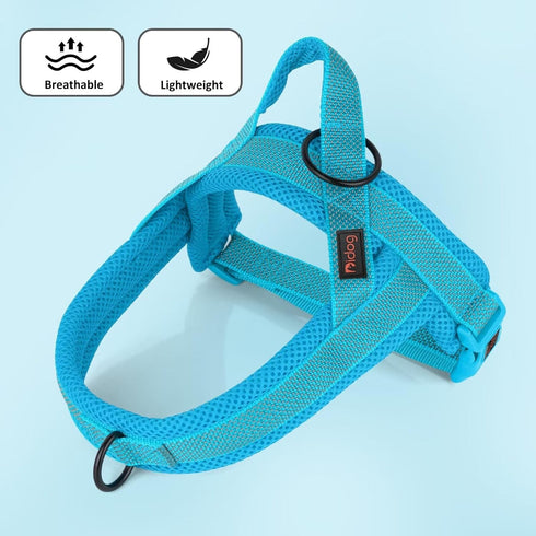 Didog No Pull Dog Harness, Breathable Mesh Padded, Quick Fit Adjustable Vest for Small, Medium & Large Dogs (Blue, S)