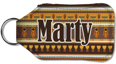 Personalized African Masks Hand Sanitizer & Keychain Holder
