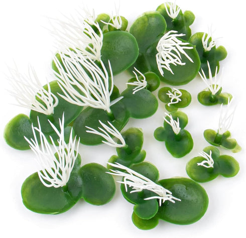 Framendino, 36 Pack Artificial Mini Duckweed with Root Plastic Floating Fish Plants for Aquarium Fish Tank Decor by Framendino