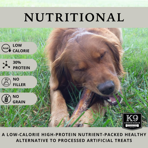 K9 50 3 Pack Connoisseur Beef Marrow Large Dog Bones Long Lasting for Aggressive Chewers - USA Made Single Ingredient