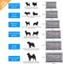 Dog Beds Crate Pad for Extra Large Dogs, Ultra Soft Washable & Anti-Slip Cozy Sleeping Mat, Gray 48inch