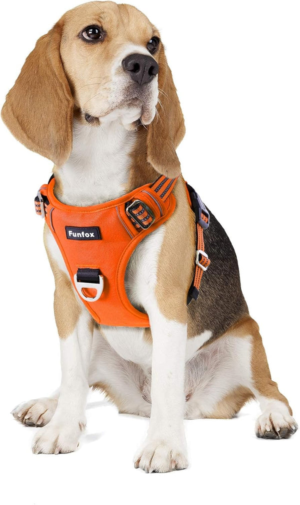Funfox Dog Harness No Pull - Adjustable Pet Vest Harness for Small Dogs, Super Soft Material with Reflective Features