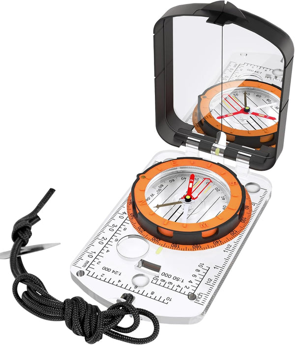 Sportneer Compass Hiking Survival, Camping Accessories Orienteering Compass with Mirror Boy Scout