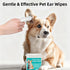 LEOARWE 3-in-1 Pet Wipes Kit for Dogs & Cats - Pet Cleaning Gloves, Ear Cleaner Finger Wipes & Body Wipes