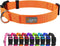 Adjustable Dog Collar Orange Basic, Breathable Quick Release Nylon Pet Collar for Puppy Small Medium Large Dogs