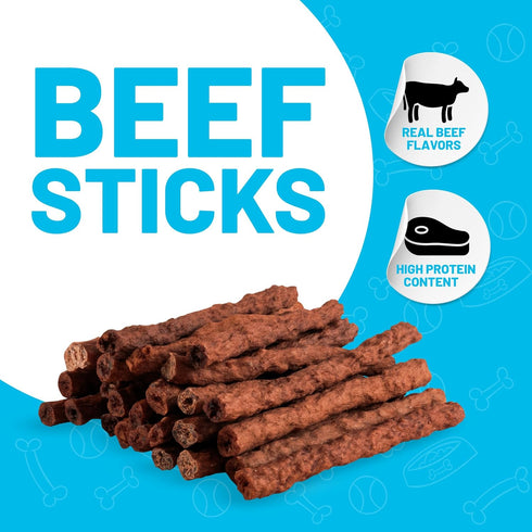 5 Inch 100 Count Sitka Farms Beef Sticks for Dogs - Crunchy Beef Munchy Sticks - - for Small Medium and Large Dogs