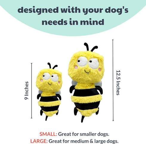 Huxley & Kent Slappies for Dogs | Buzz Bee (Small) | Squeak & Shake Dog Toy - TPR Ball Simulates Hunting