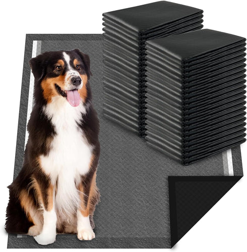 Extra Large Charcoal Puppy Pads, 28"x34", 40 Count Odorless Dog Pee Pads for Housebreaking and Training