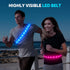 LED Running Belt, Reflective Light Up Waistband for Night Activities, Glowing LED Waist Light for Running