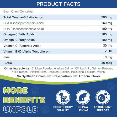 3 180 NATURE TARGET Omega Fish Oil for Dogs, Salmon Oil for Dogs Skin and Coat with EPA & DHA Fatty Acids, Dog Itchy