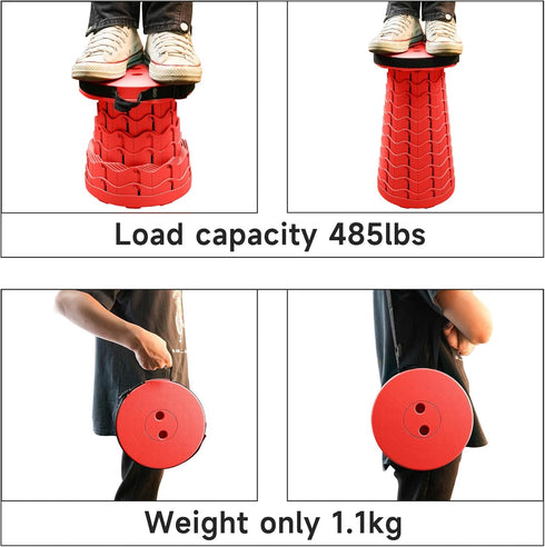 ZTMT 400lbs Portable & Lightweight Foldable Camping Chair for Adults, Heavy Duty Folding Stool with Adjustable Shoulder