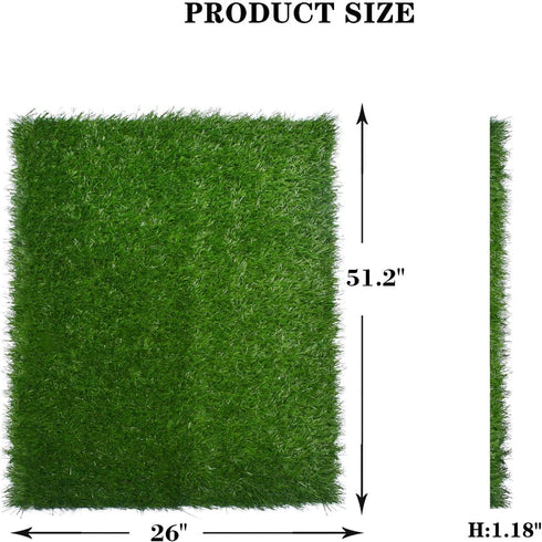 Artificial Grass 51.2"x26" 1 Pack - Fake Grass for Dogs Indoor Outdoor Potty Training Replacement Turf