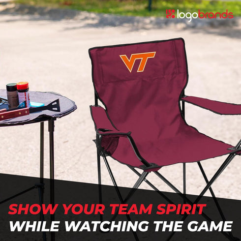 NCAA Portable Quad Chair - Folding Tailgate Chair with Cup Holder