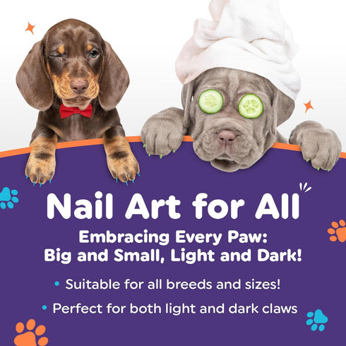 Dog Nail Polish Pens Quick Dry 15 Colors - Easy Application, Dog Safe Nail Polish for Dogs and Cats
