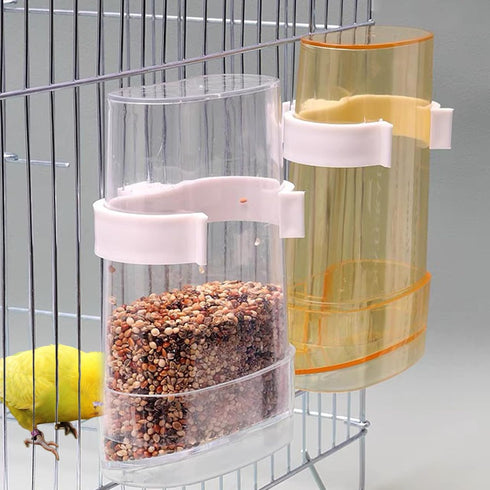 Hamiledyi Automatic Bird Water Dispenser, 4pcs No Overflow Transparent Container for Parrot Feeder & Bird Cage