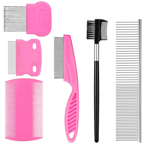 Gsbnjuy 6 Pcs Pets Grooming Comb Kit for Small Dogs Tear Stain Remover