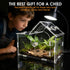 GTSEEMUU (7.9 4 6 Inch) Acrylic Jumping Spider Enclosure with Magnetic Lock Clear Ventilated Terrarium Box