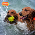 LaRoo Durable Natural Rubber Squeaky Dog Ball Toy, Teeth Cleaning Chew Toy for Medium and Large Dogs (9CM Green)