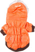 PET LIFE Classic Metallic Fashion Pet Dog Coat Jacket Parka, Small, Metallic Orange with 3M Insulation