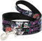 Buckle-Down Pet Leash - The Joker Pose/Cards/HAHAHAHA, Black/Gray, 4 Feet Long, 1.5" Wide