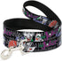 Buckle-Down Pet Leash - The Joker Pose/Cards/HAHAHAHA, Black/Gray, 4 Feet Long, 1.5" Wide