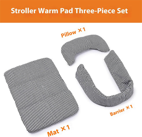 PANGBOER Set Pet Strollers Cushion Side Pad Easy Installation Accessory for Small Dog Cats Strollers Outdoor Use Easy