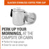 Backpacking, GSI Outdoors Percolator Coffee Pot I Glacier Stainless Steel with Silicone Handle for Camping, Travel, RV