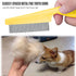 Cat & Dog Comb Set, Fine Tooth Grooming Comb for Dandruff and Hair Removal (Yellow)