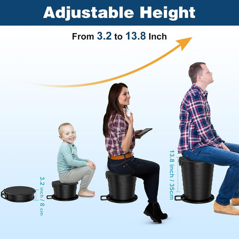 2nd Camp Toilet for Adults, Upgraded Generation, Retractable Portable Camping Toilet with Paper Holder & Lid, Porta
