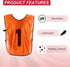 12 Pack 28 Inch PATIKIL Soccer Training Vest, Team Sports Pinnies Reversible Numbered Soccer Practice Pennies Jerseys