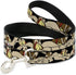 Buckle-Down Pet Leash - Wile E. Coyote Expressions Black - 4 Feet Long - 1" Wide