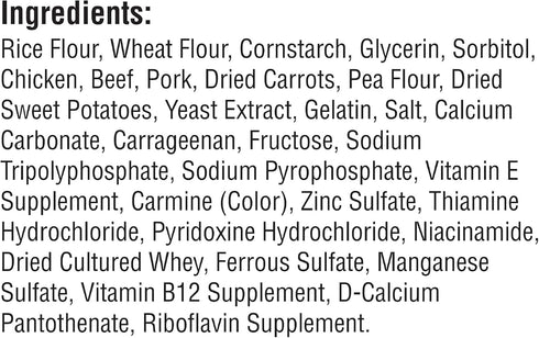 SmartBones Triple Flavor Dumbbells, 10 Count, Rawhide-Free Chews for Dogs, Made with Real Chicken, Beef, Pork