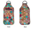 Personalized Glitter Moroccan Watercolor Hand Sanitizer & Keychain Holder - Large