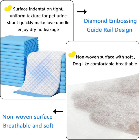 JUNYUHU Pads,36"x36" Dogs,50 Count Extra Large Puppy Pee Pads for Training Dog Pee Pads Absorbent & Leak-Proof &Quick