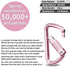 FresKaro 3inch Auto Locking Carabiner Clips, Solid D Shape, Heavy Duty Keychain Aluminum Carabiner-Holds a Maximum of 2698lbs, Lightweight 1.09oz, for Hammock, Hiking, Dog Leash, 4Colors for Selection by FresKaro