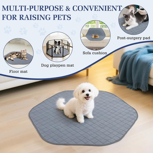 2-in-1 3 Pig/Rabbits/Chinchillas, Small Animals Playpen with Pad, Waterproof Small Pet Cage Tent with Reusable Pad