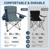 550 LBS Timber Ridge Oversized Folding Camping Chair for Adults, Heavy Duty Outdoor Chair with Cup Holder Side Pocket