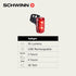 Schwinn Rechargeable Bike Tail Light, 80 Lumens, Type-C USB, Enhanced Visibility, Bicycle Accessory
