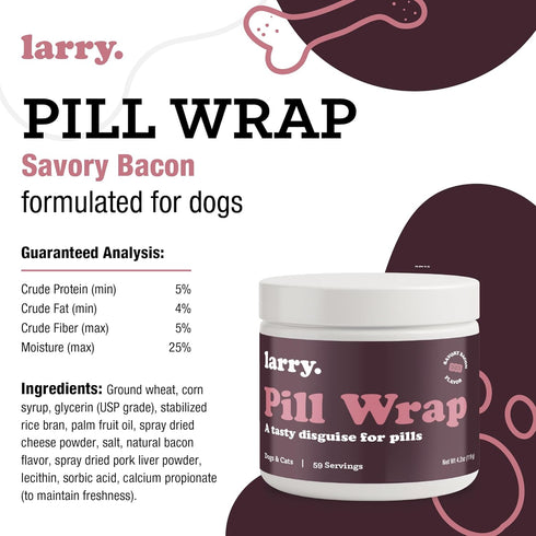 59 4.2 oz Bacon Pill Wrap for Dogs - Pet Pill Paste - Hide Dog Medication Pockets - Dog Treats for Medicine Hide Pill